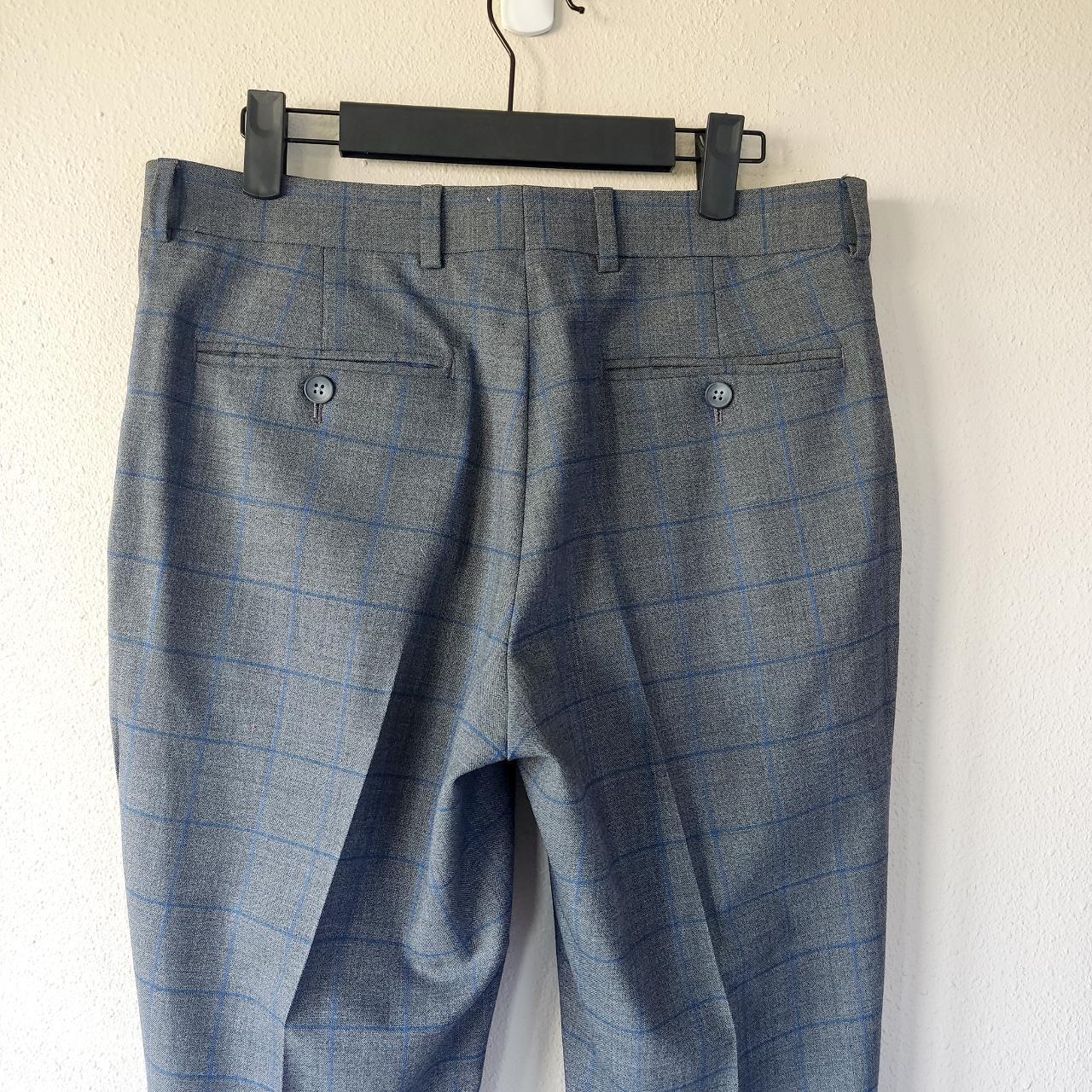 Original Penguin Gray Plaid Trouser Pants Gray... - Depop