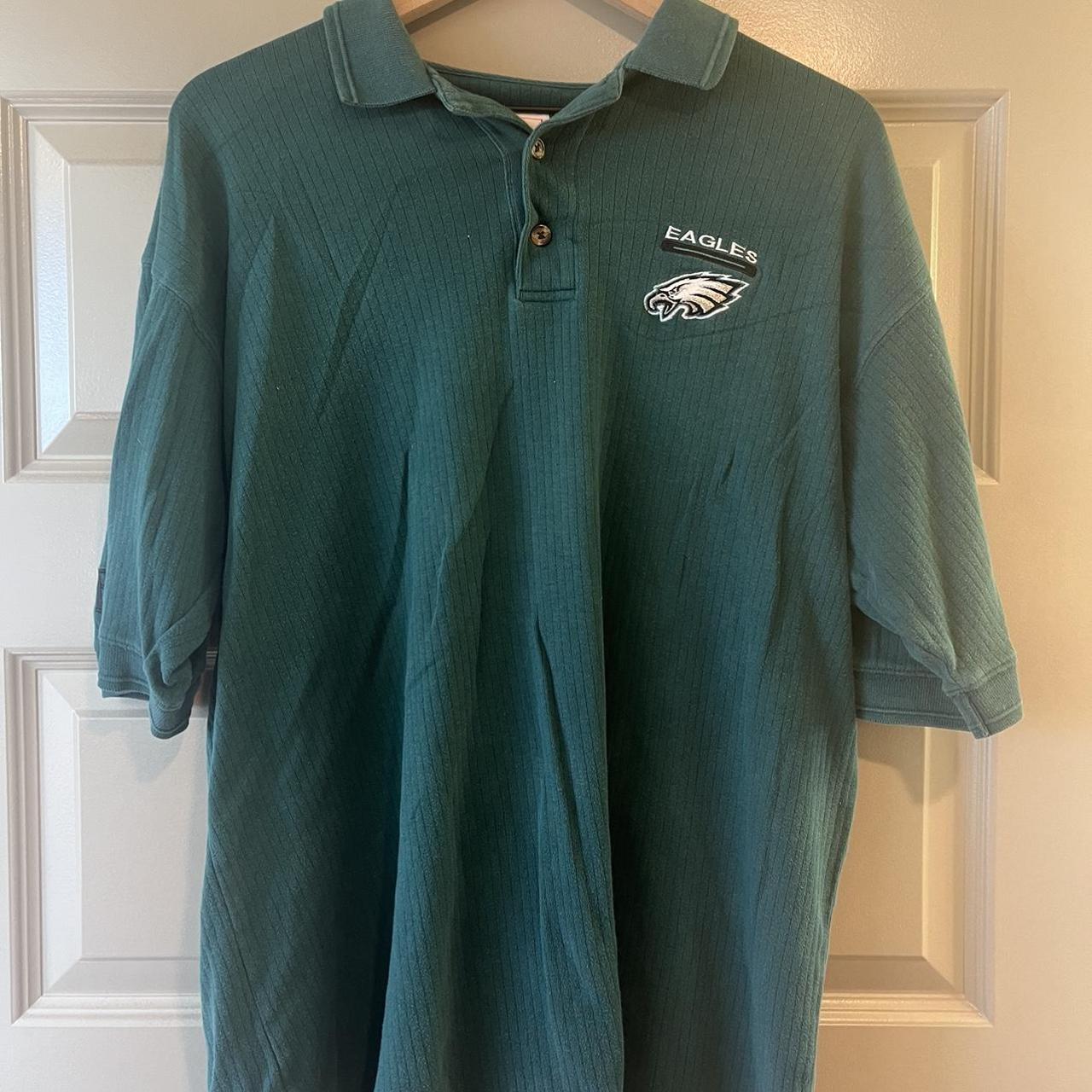 Vintage NFL Eagles Polo Style Shirt In near perfect - Depop