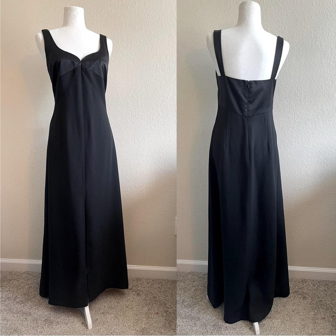 Vintage 90 s Liz Claiborne Black Maxi Dress with. Depop