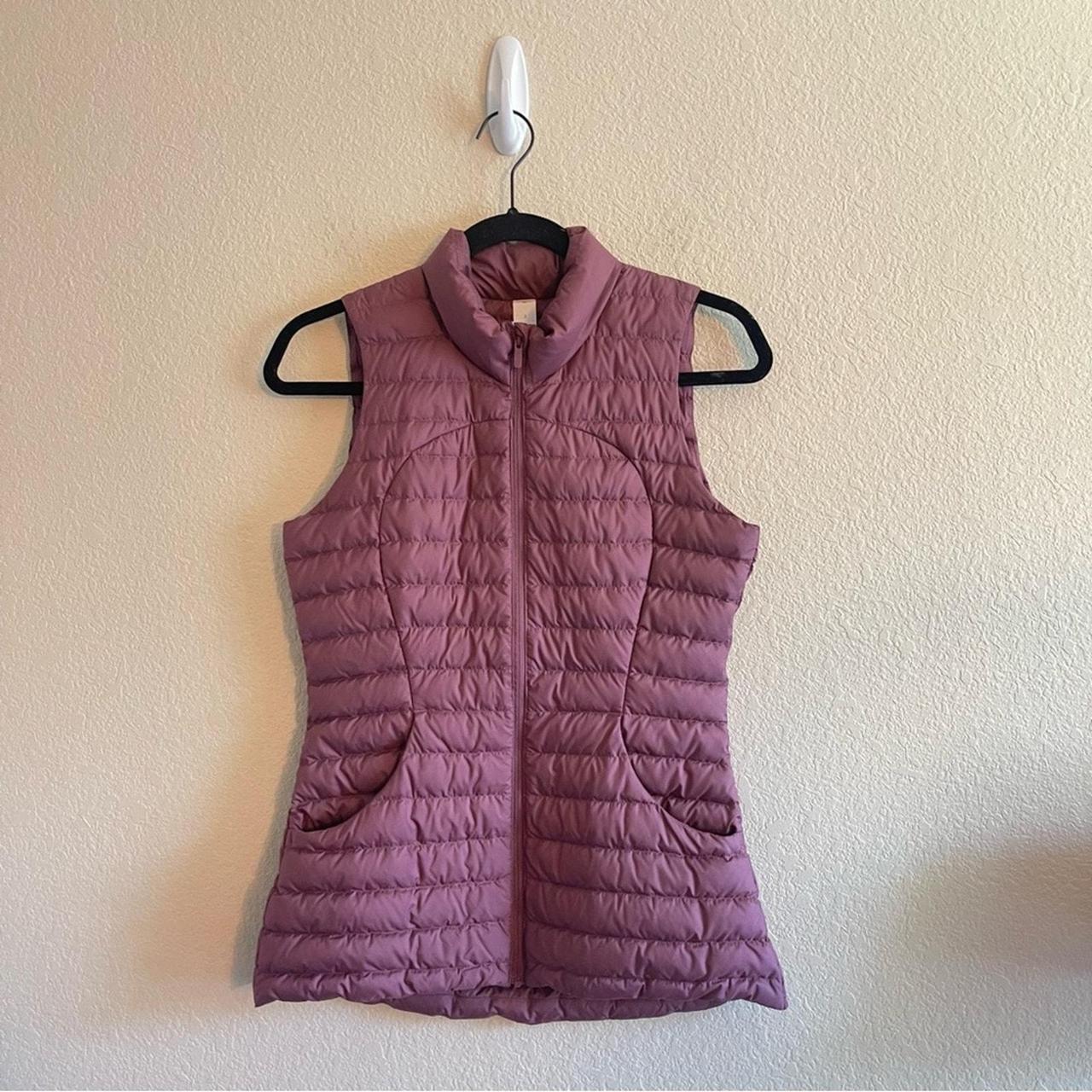 Lululemon Pack It Down Vest Plumful authentic Dusty Pink Mauve Size 8