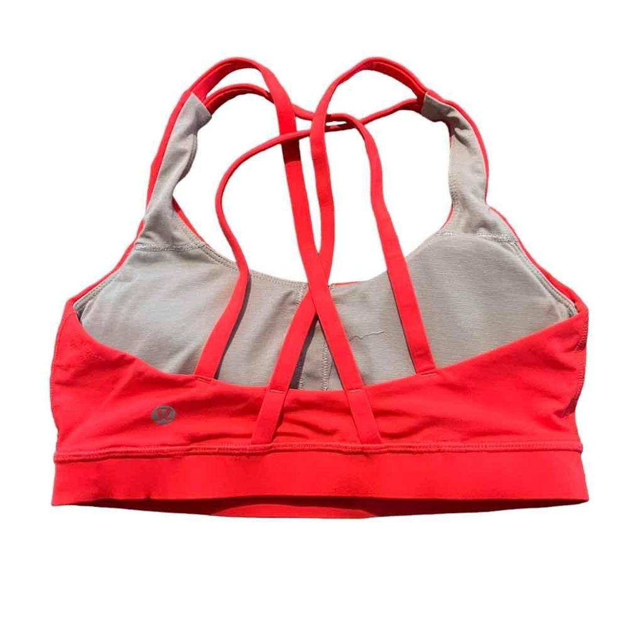 Lululemon Coral Orange Sports Bra Size 6 Great... - Depop