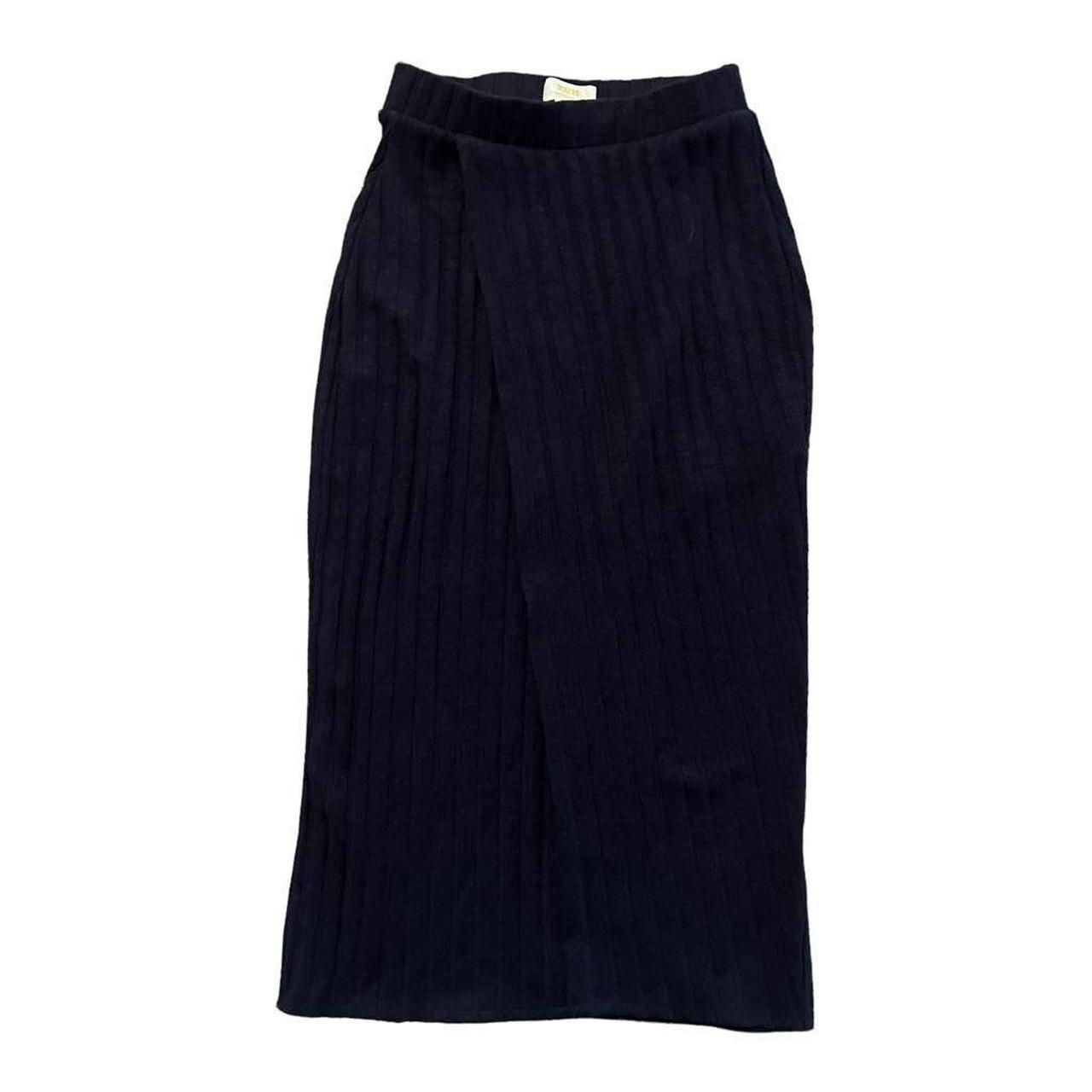 Maeve Ribbed Navy Blue Pencil Skirt Size X-small... - Depop