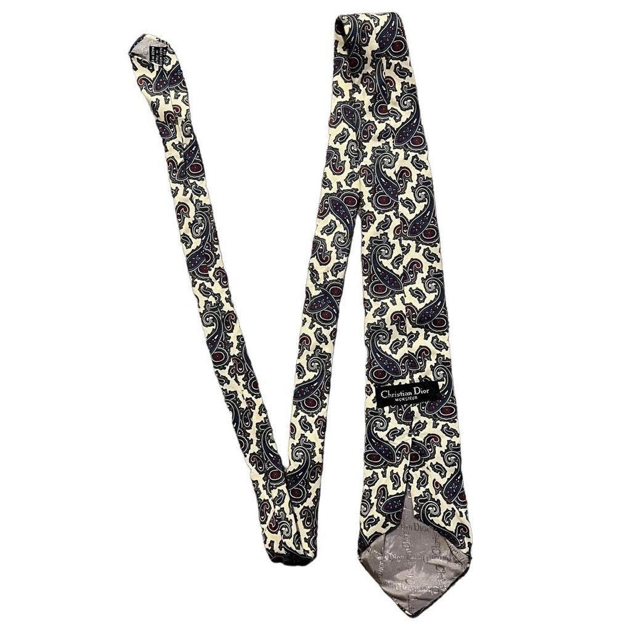 Christian Dior Men's Cream and Blue Accessory Depop