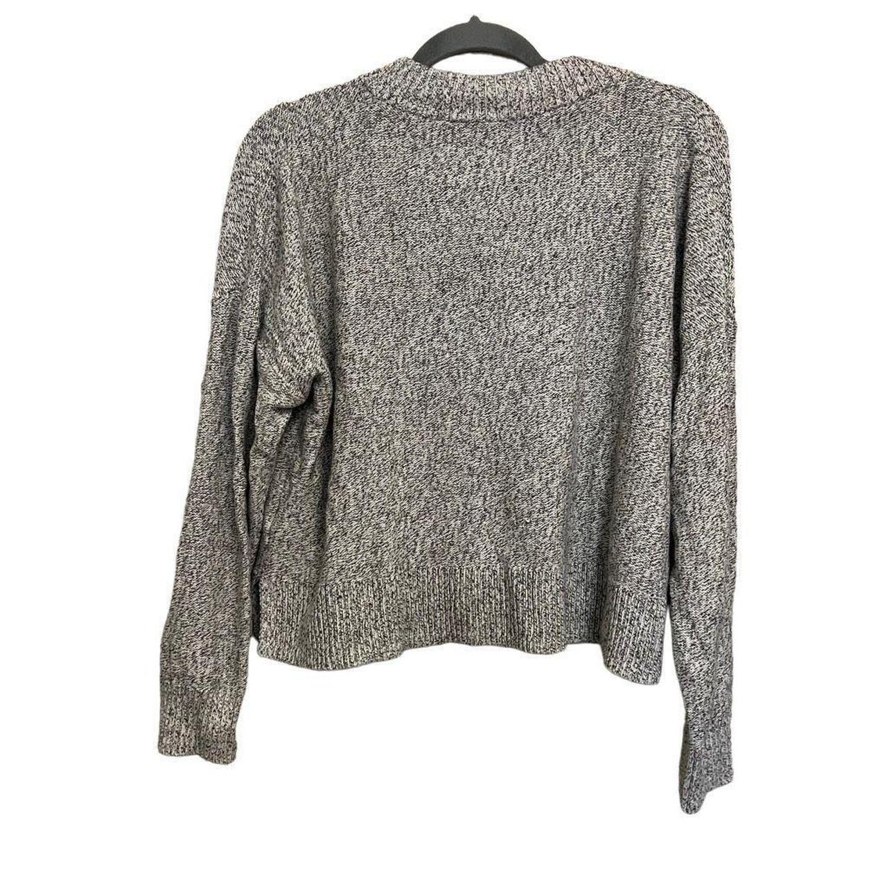 Madewell Gray Cropped Cardigan Sweater Size Large... - Depop