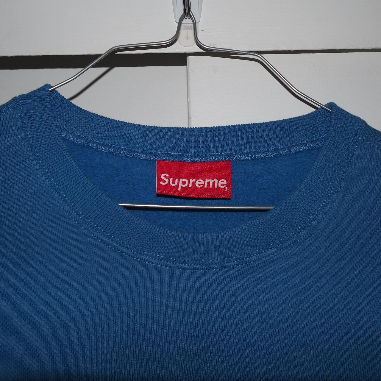 Blue supreme sweatshirt hot sale