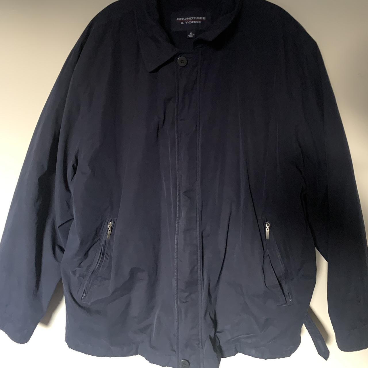 Vintage Roundtree & Yorke navy blue zip up... - Depop