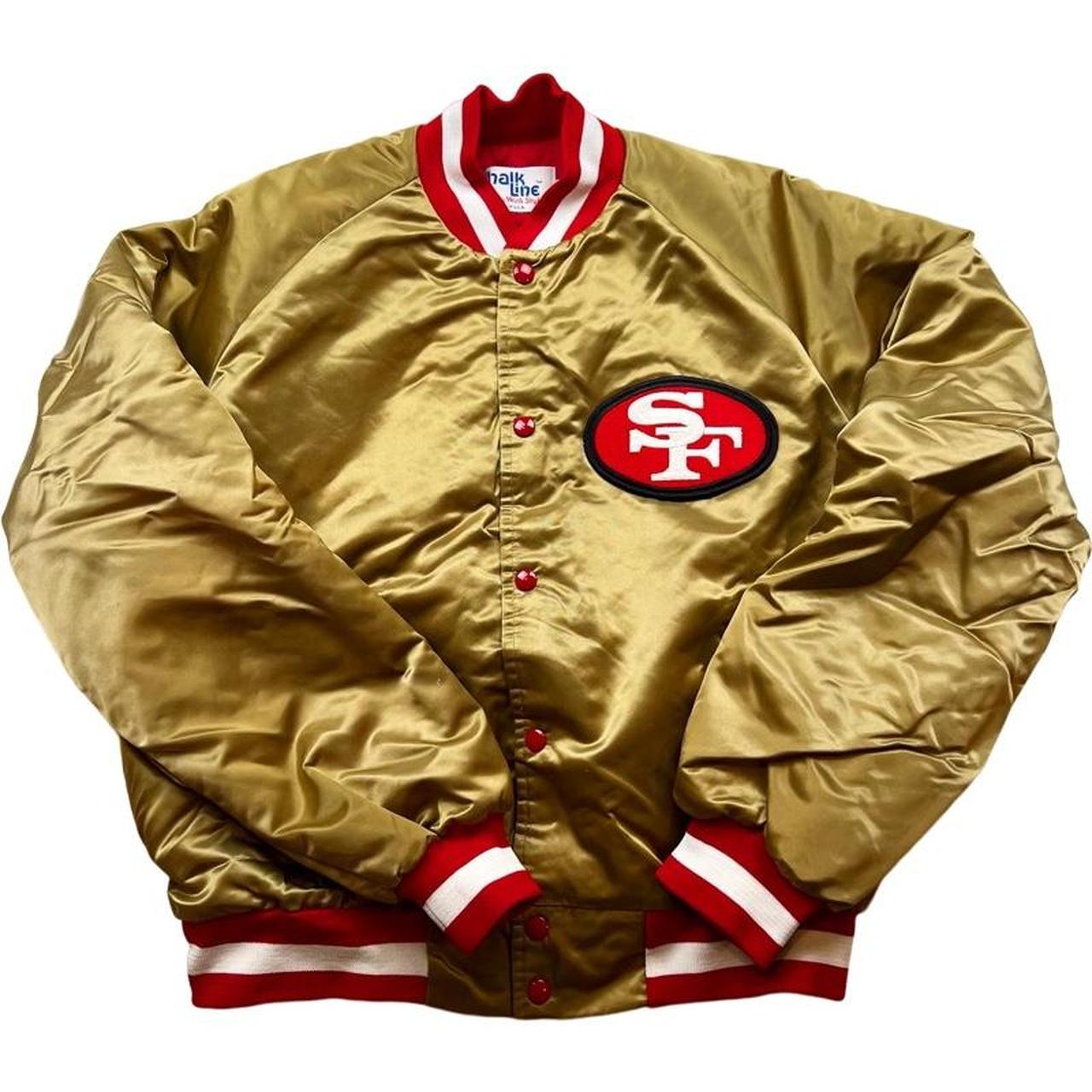 San Francisco 49ers Vintage 80s Chalk Line Satin - Depop