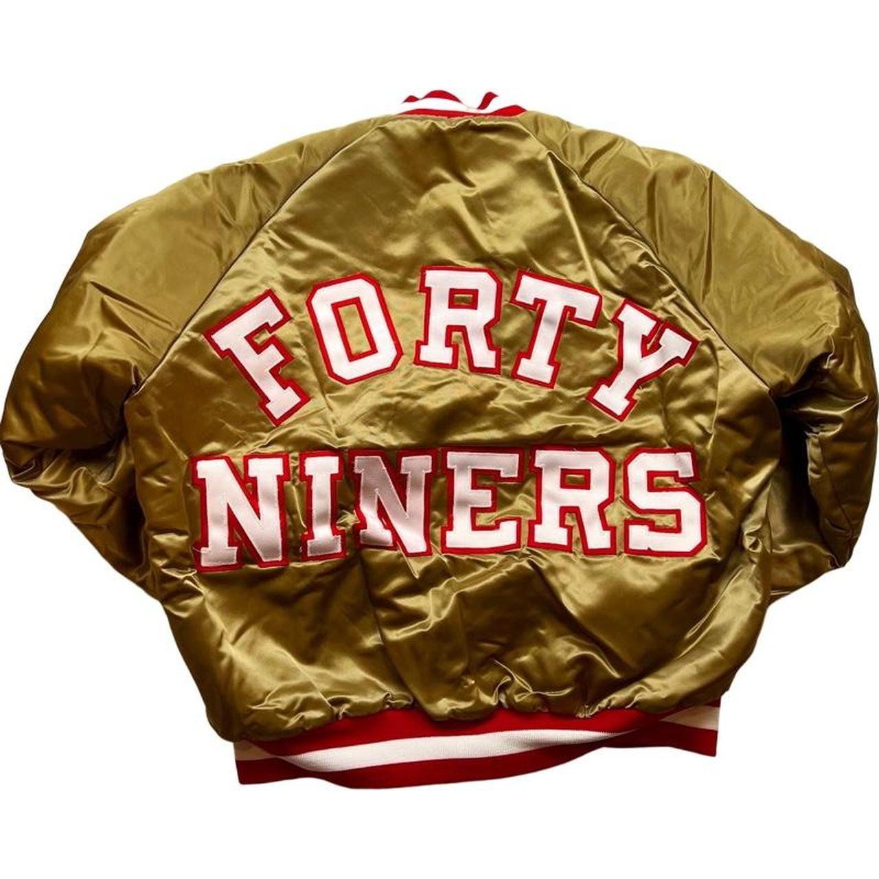 San Francisco 49ERS Satin Shiny Gold Jacket Forty Niners 