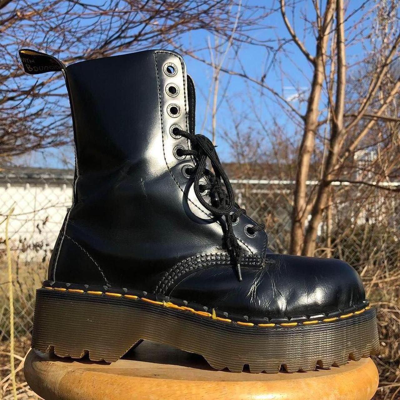 Rare Vintage 90s Dr. Martens black smooth leather. Depop