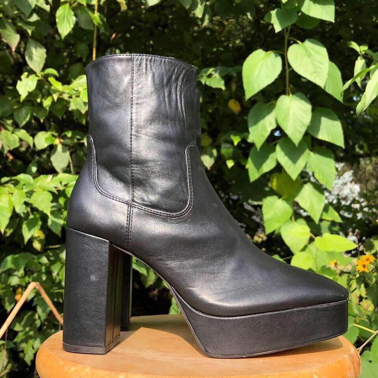 Zara leather platform ankle sales boots