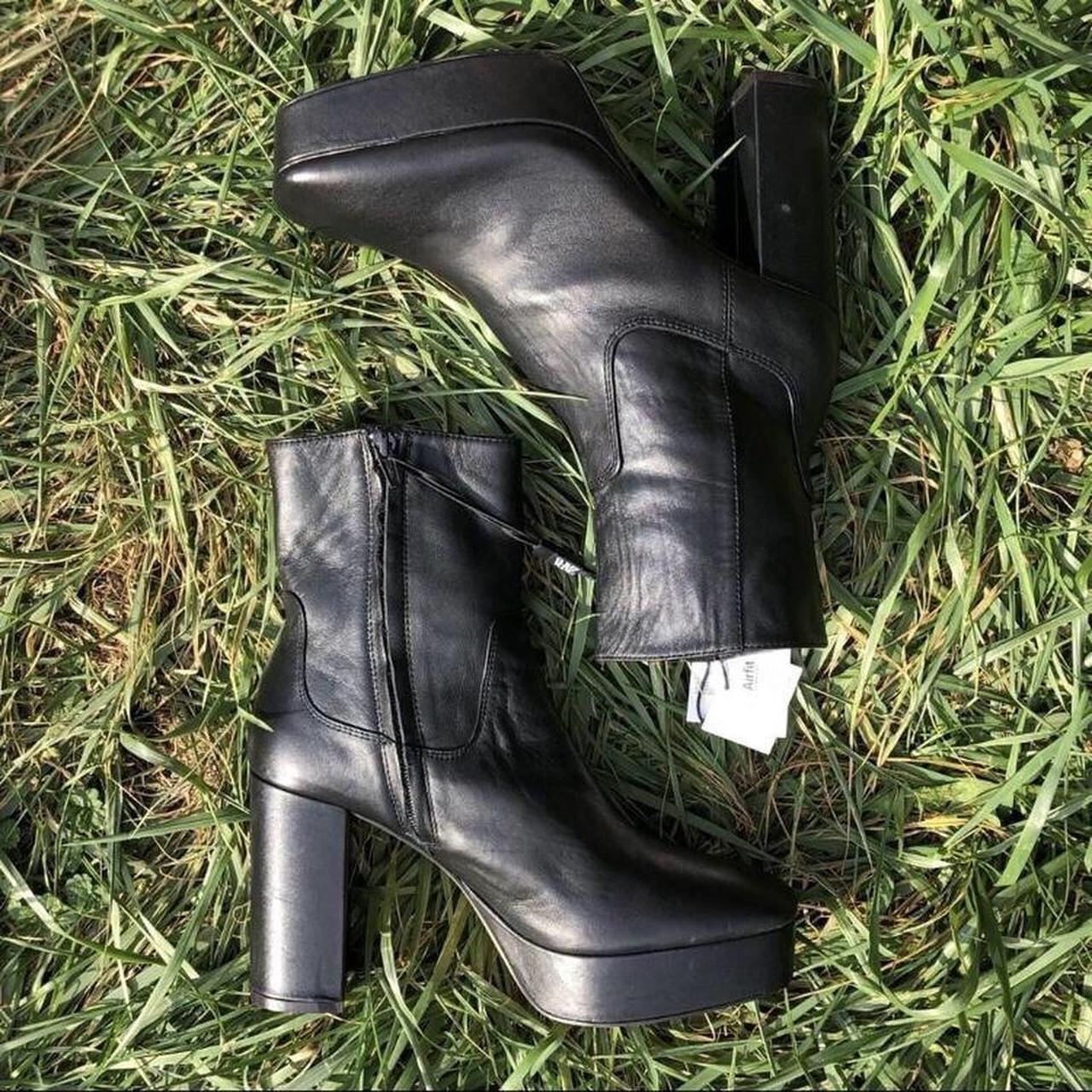 Zara leather best sale platform ankle boots