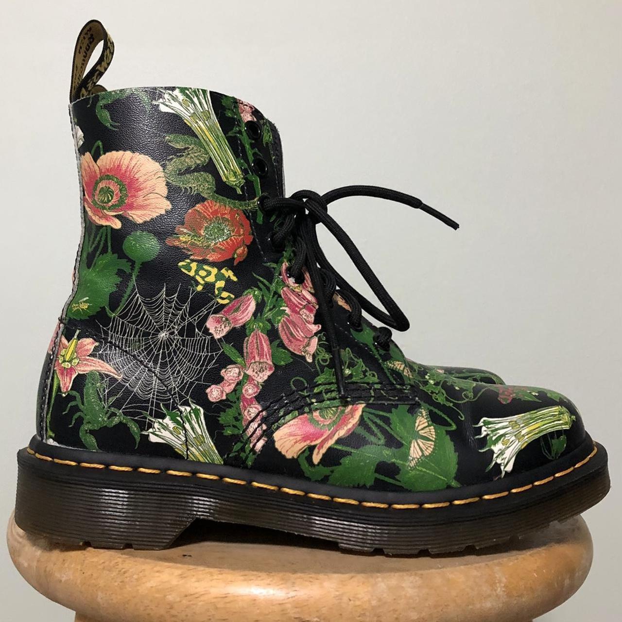 Rare Dr. Martens black and green 1460 Wild Botanics. Depop