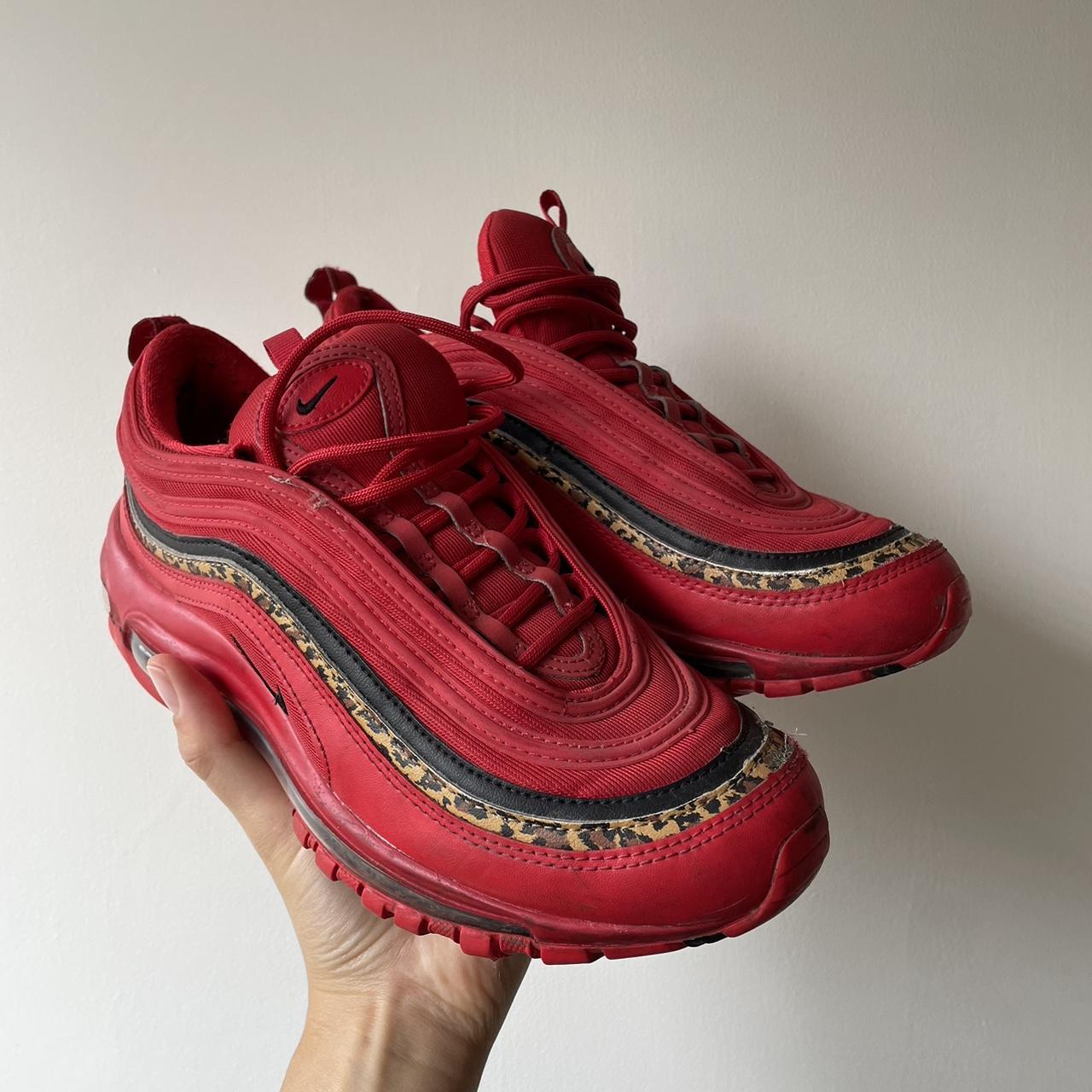 Red and cheetah sale print air max 97