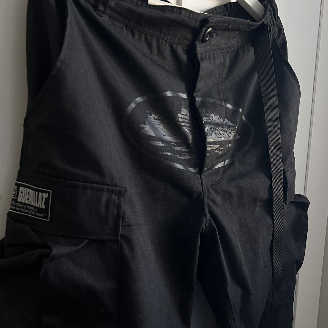 Cortiez all black cargo pants size Large - Depop