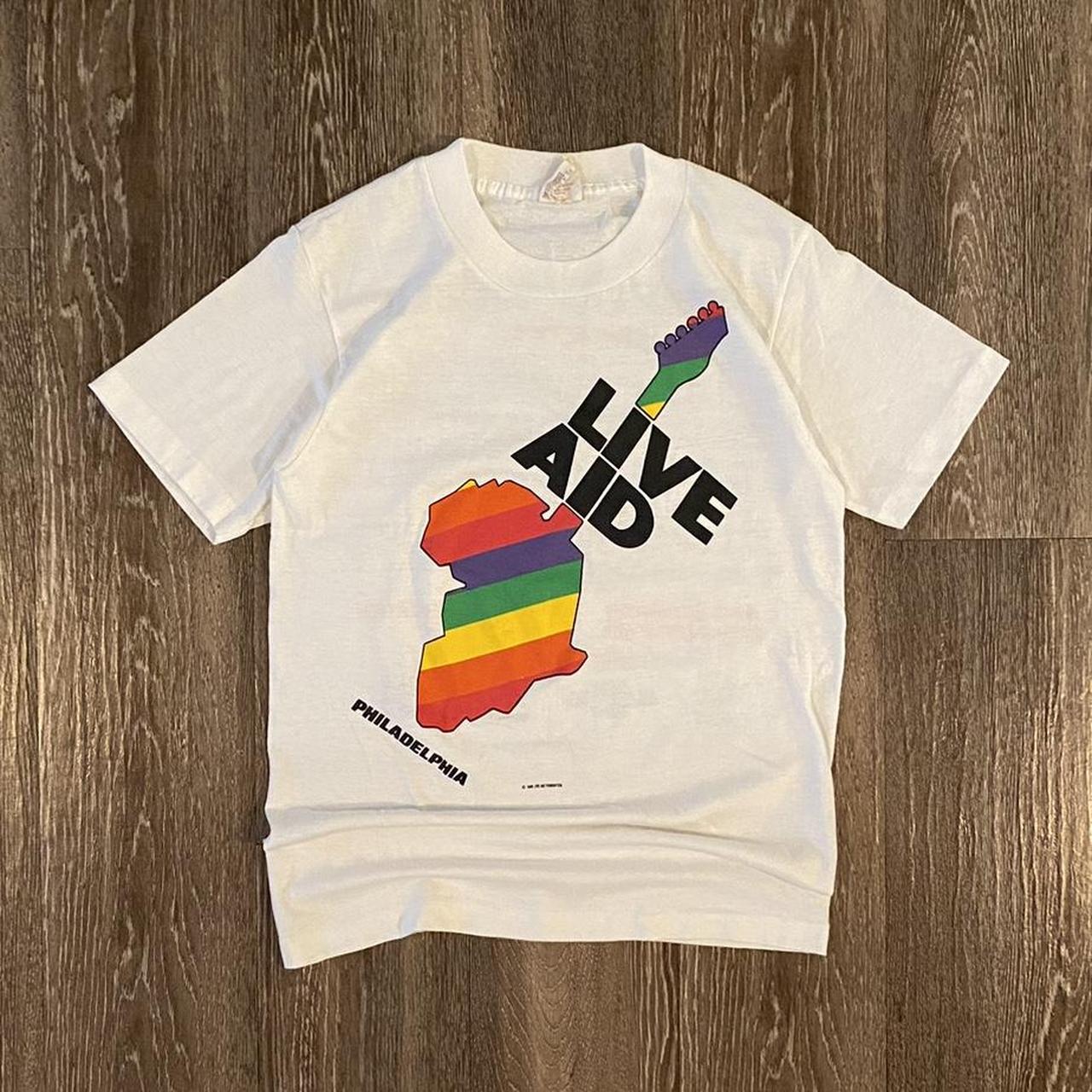 Philadelphia Live Aid Vintage T Shirt 1985 VINTAGE 80s LIVE AID