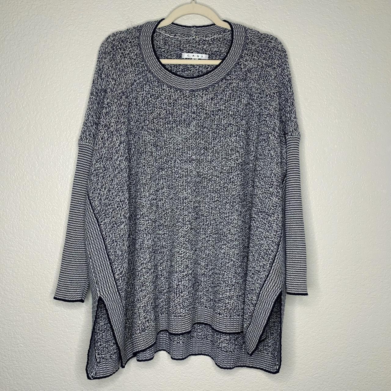 Cabi Women's Navy and White Jumper | Depop