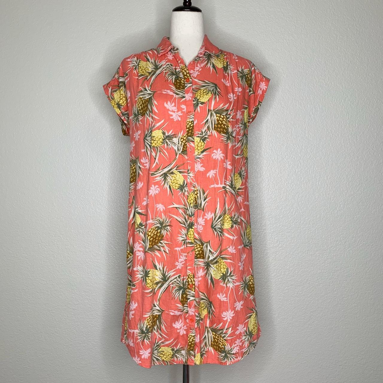 NWOT Old Navy Linen Blend Pineapple Print Summer