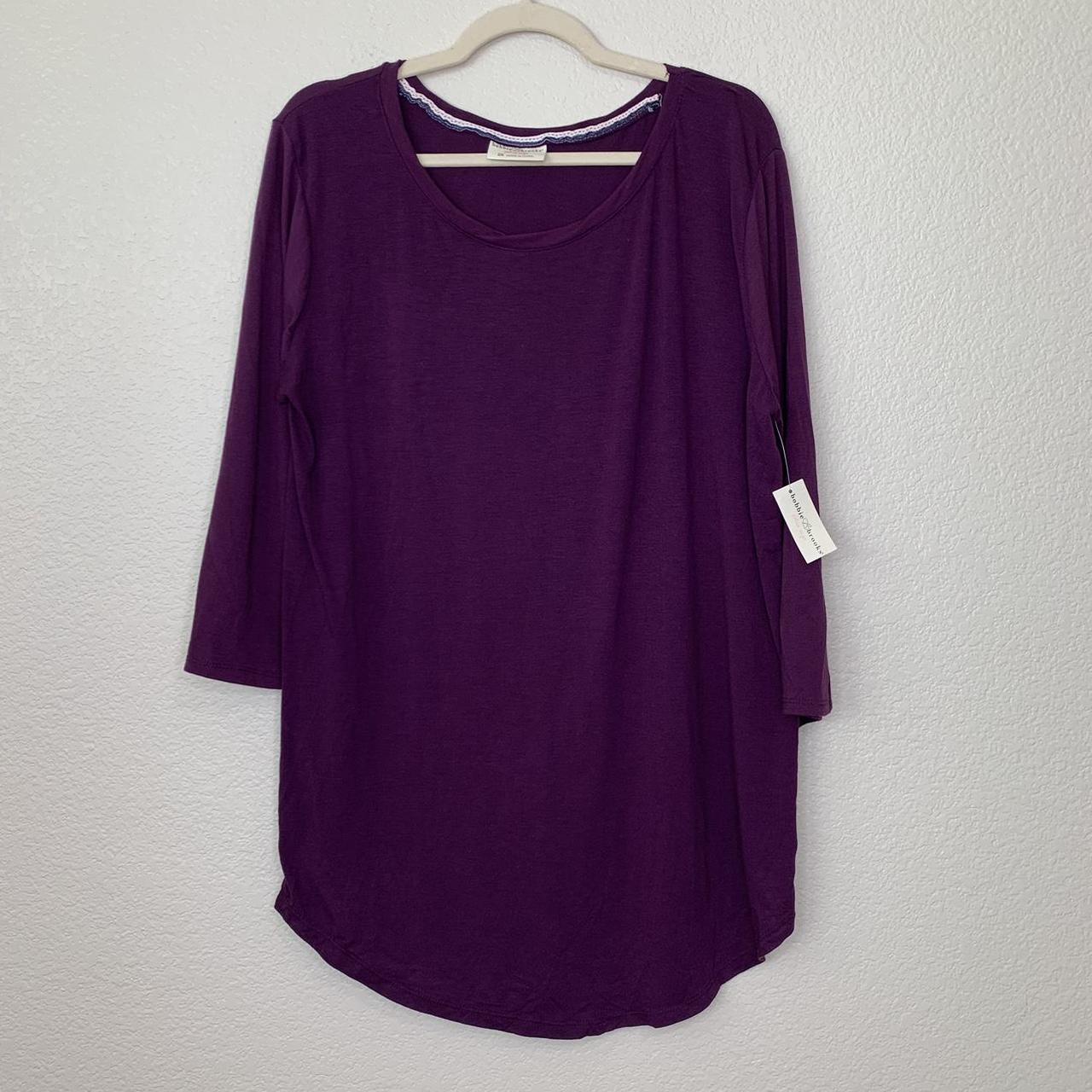 NWT Bobbie Brooks Womens Purple Jersey Knit Tunic... - Depop