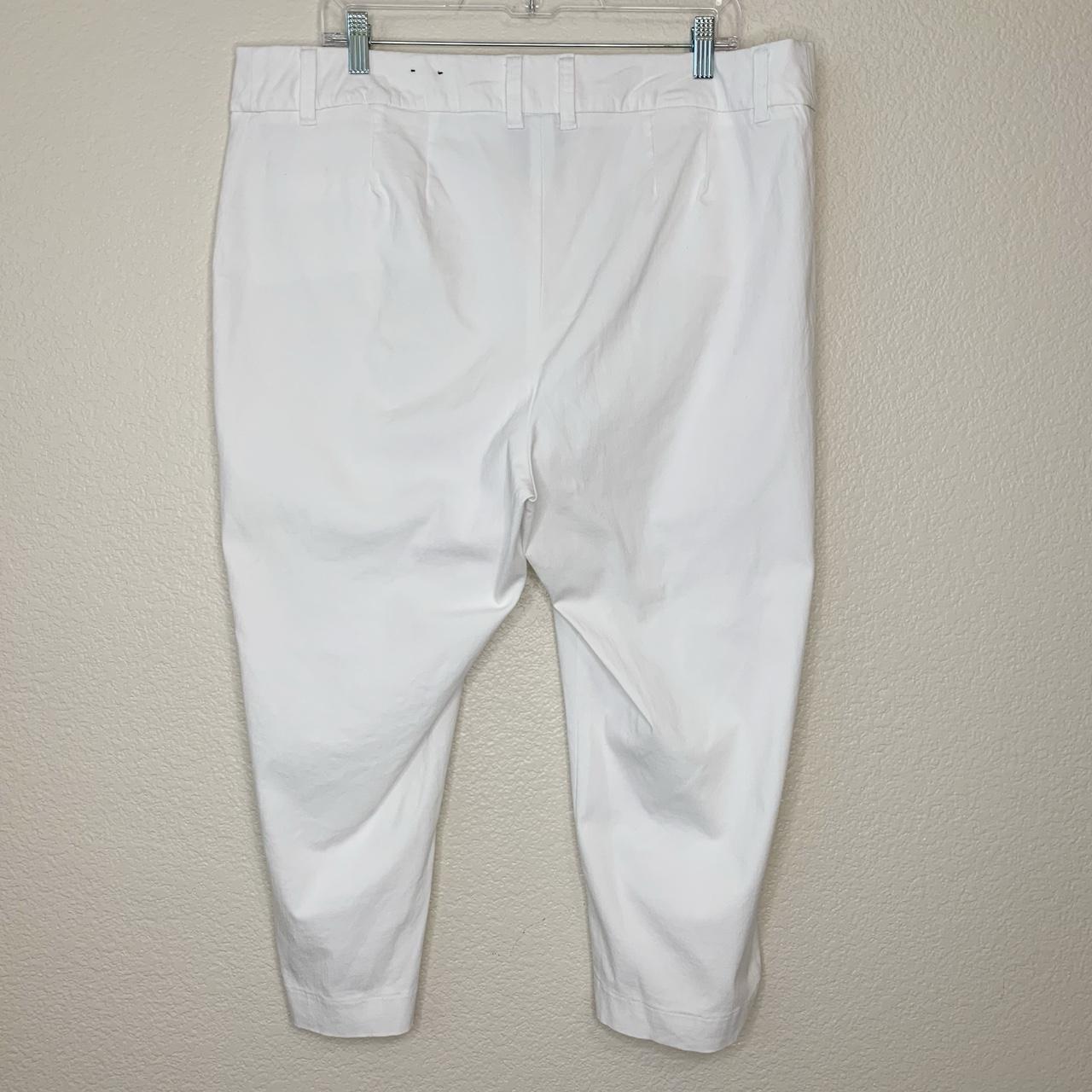 Lane Bryant White Stretch Capri Pants Size: - Depop