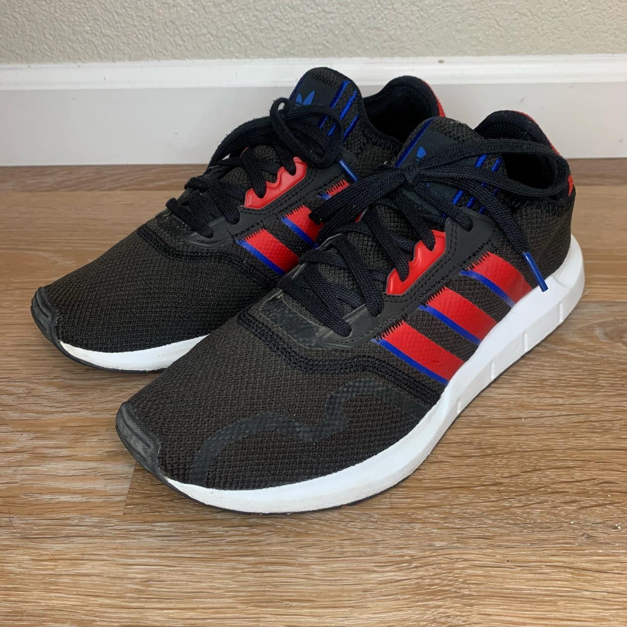 Adidas swift run cheap mens black and red