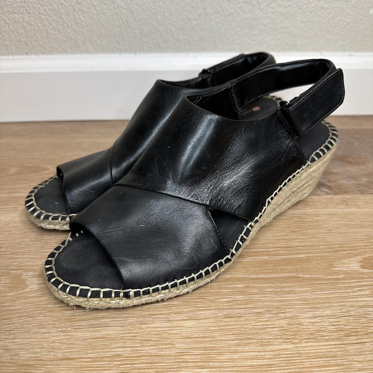 Clarks Petrina Abby Black Leather Espadrille Depop