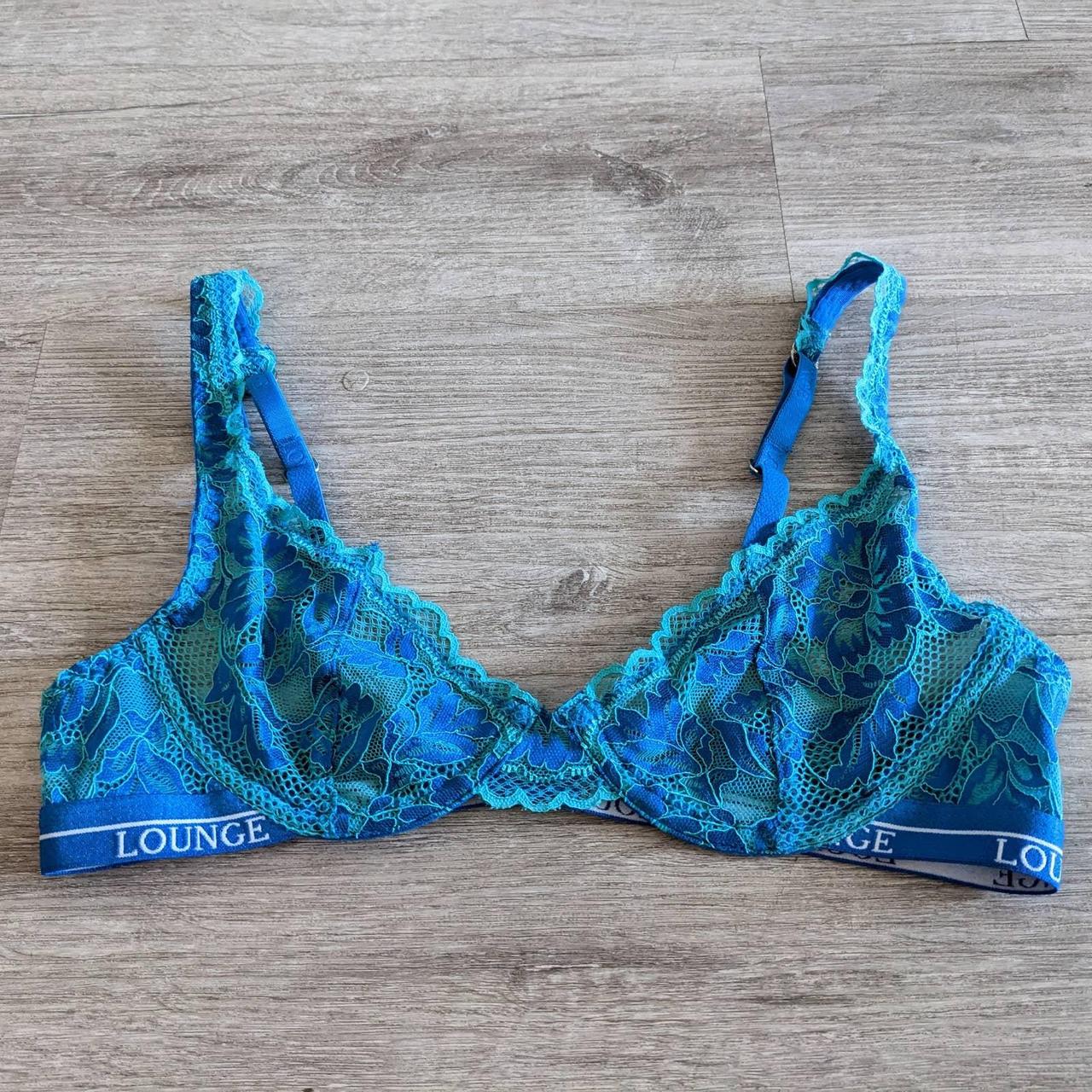 Women's Blue and Green Bra | Depop