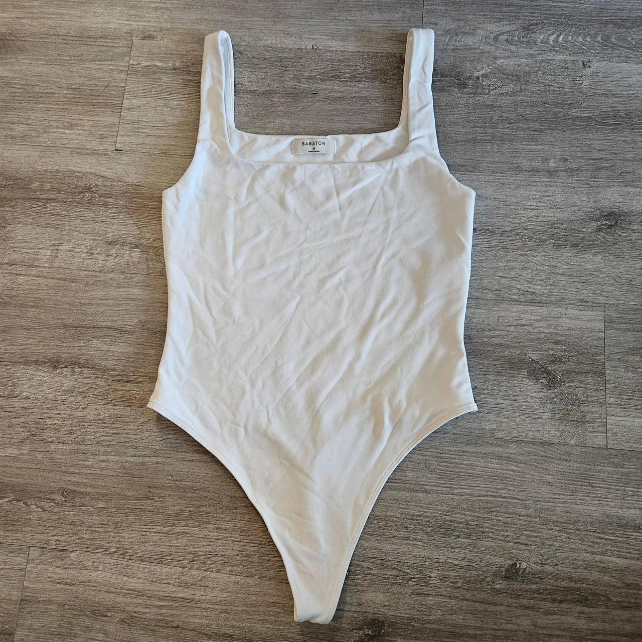 Babaton Contour Bodysuit Sleeveless in White Size - Depop