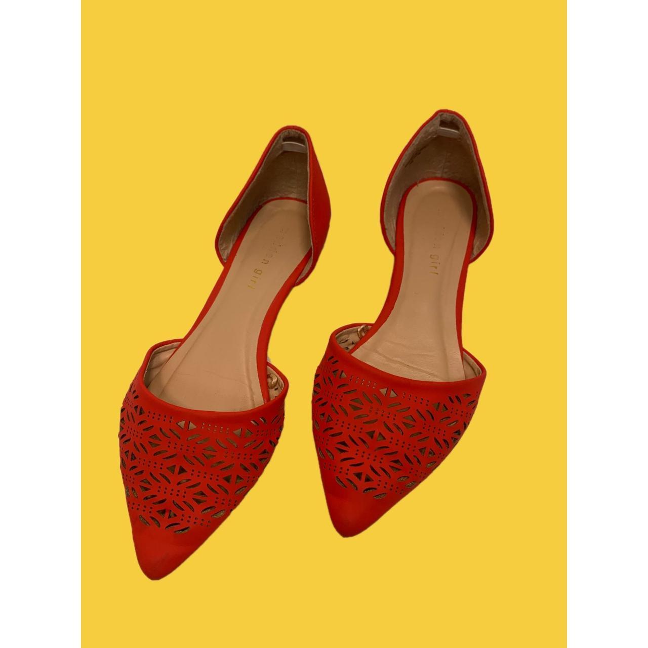 Red Orange Madden Girl Slide on Flats Size... Depop