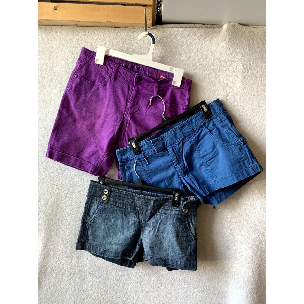 Dark purple sale jean shorts