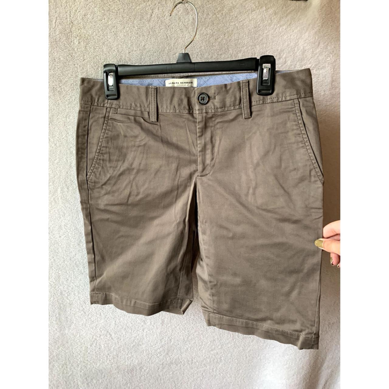 Banana Republic Brownish Grey Khaki Trousers Size 6... - Depop