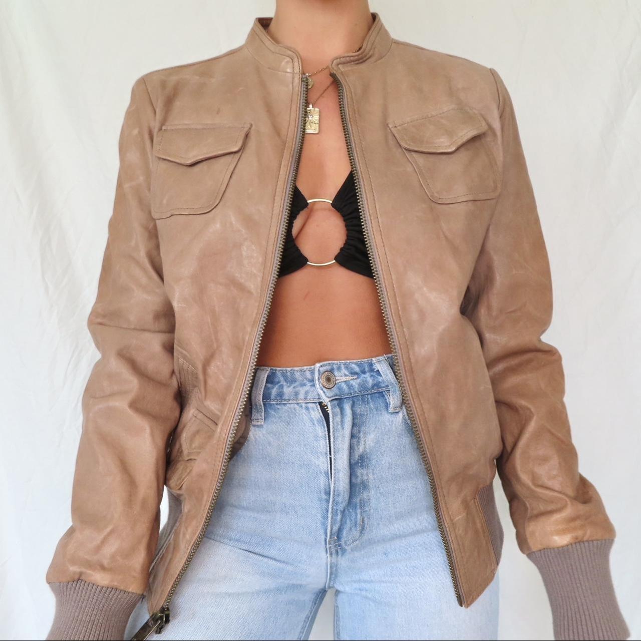 Fossil on sale leather jacket