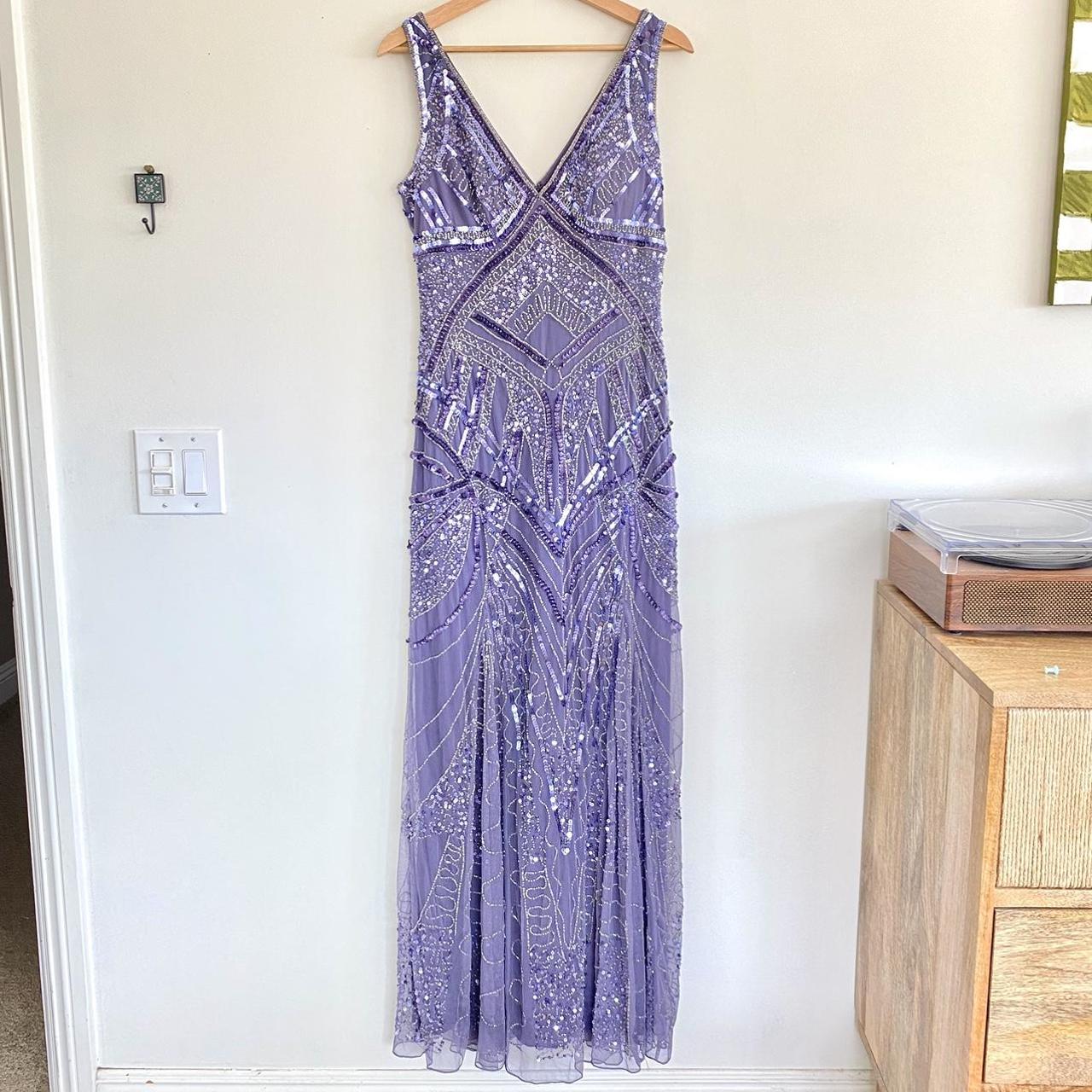 PATRA PURPLE SEQUIN ELEGANT DRESS BALLGOWN SIZE... - Depop