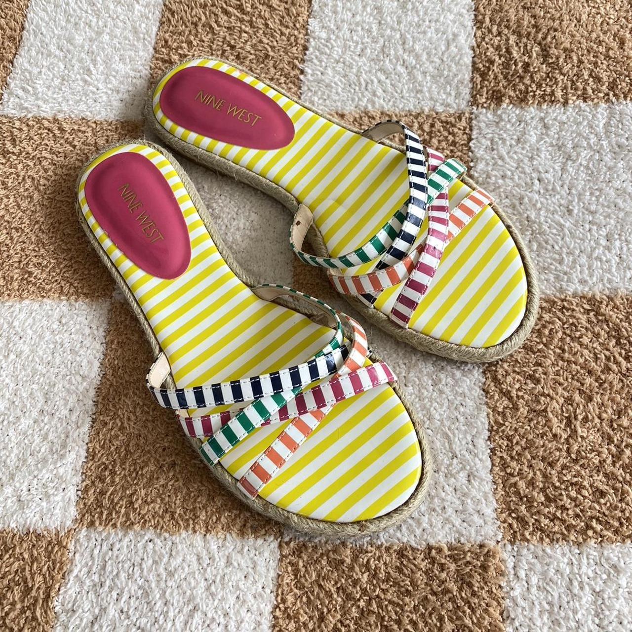 Yellow hot sale multicolor sandals