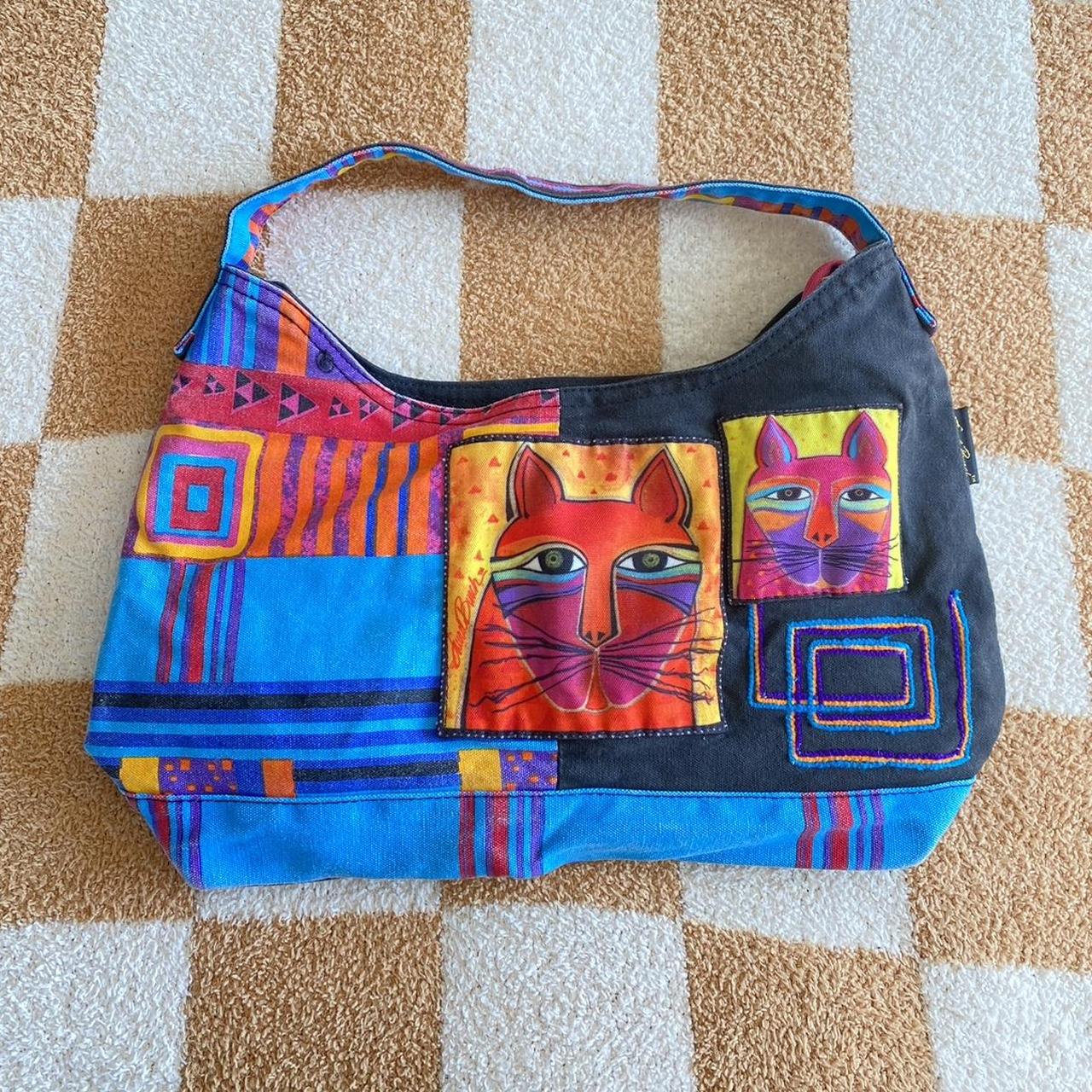 LAUREL BURCH ABSTRACT CAT PURSE SHOULDER BAG Great... - Depop