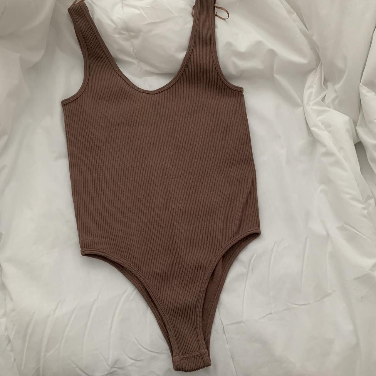 Mauv Zara bodysuit in size M/L • Perfect staple,... Depop