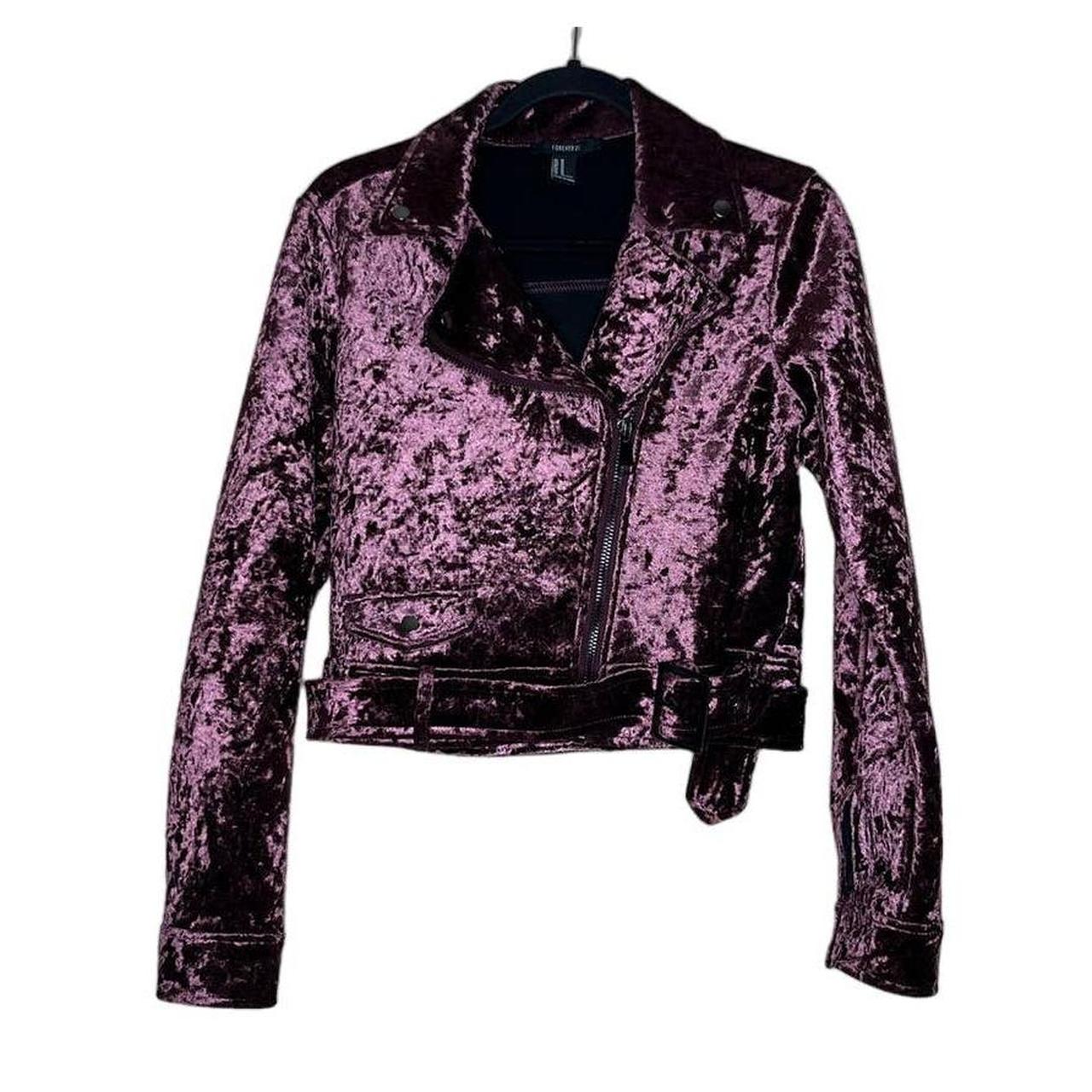 Crushed velvet sales moto jacket