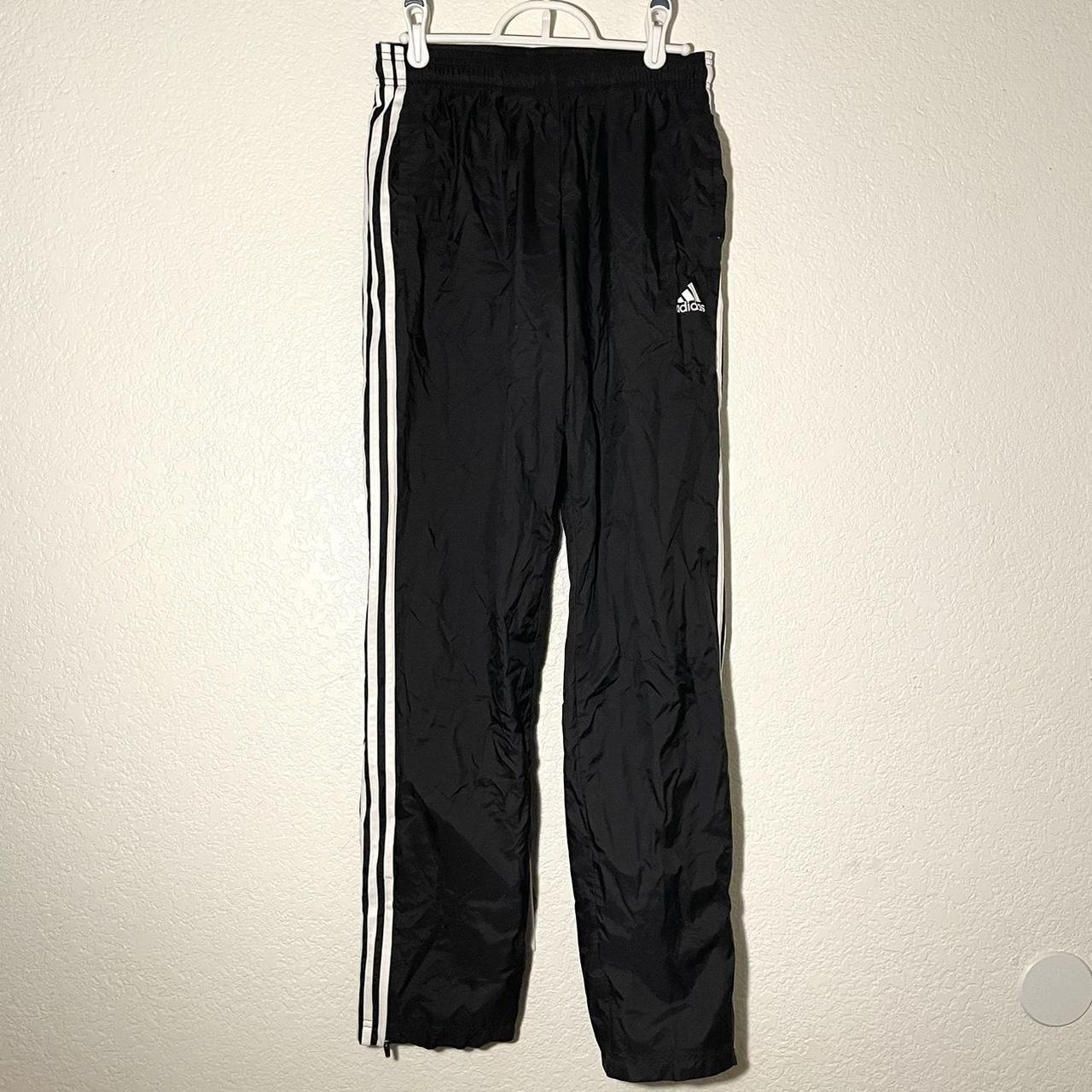 Adidas Men's Black and White Trousers | Depop