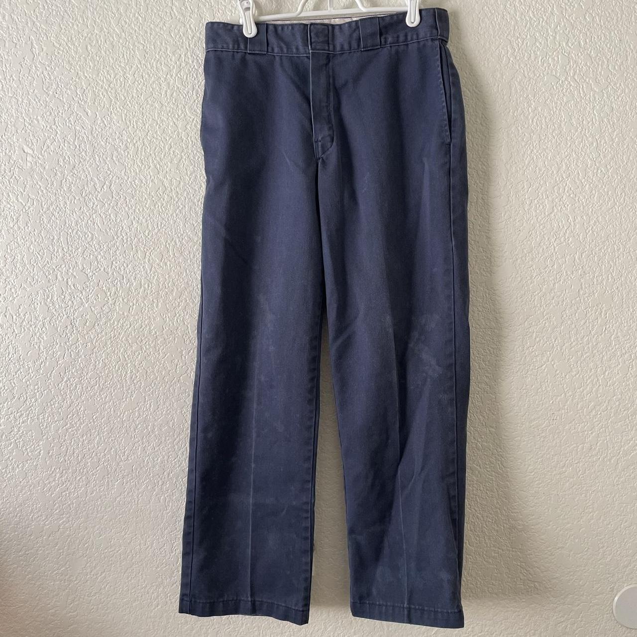blue dickies! size 30x30, perfect fit. minor color... - Depop