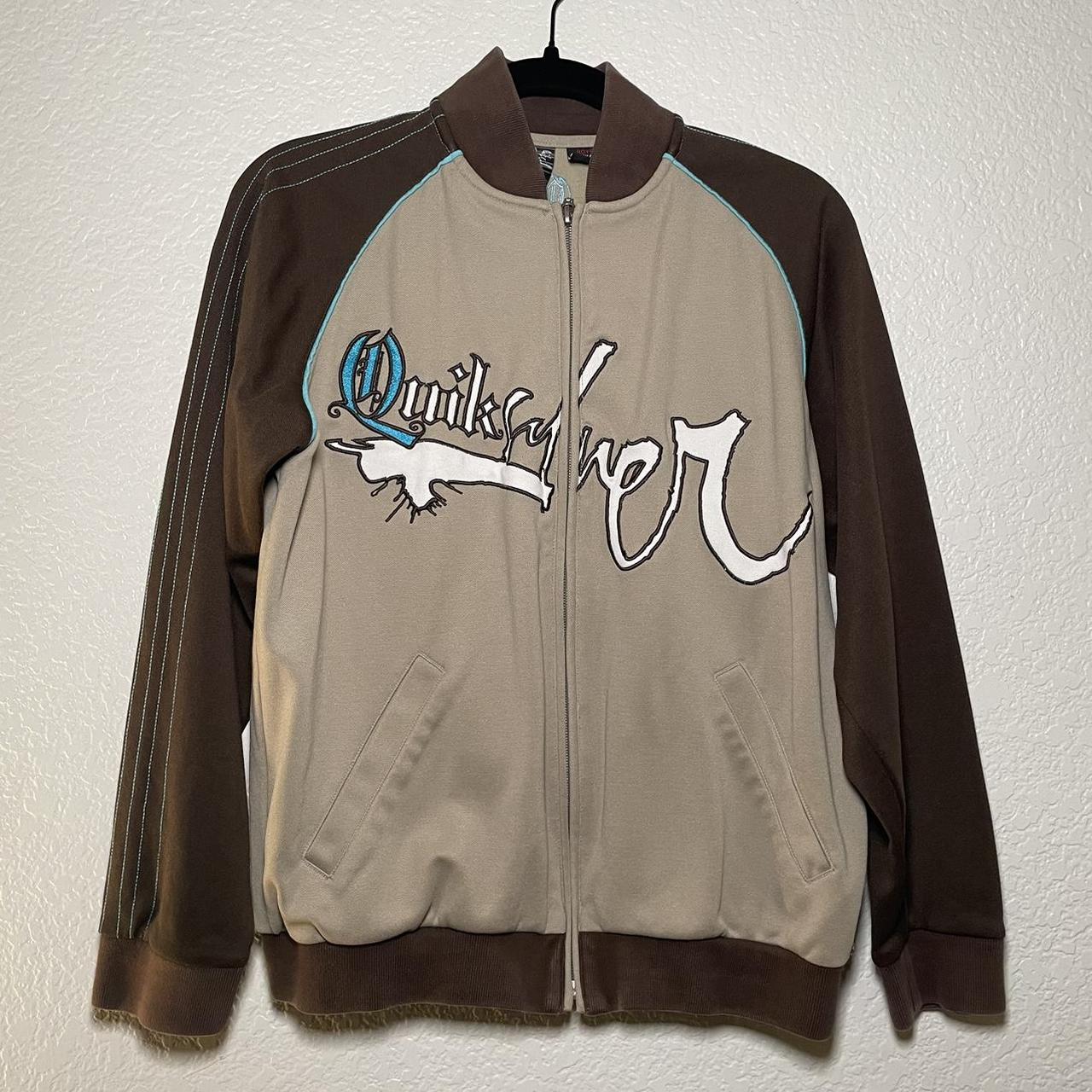 quicksilver brown and beige jacket - originally a... - Depop