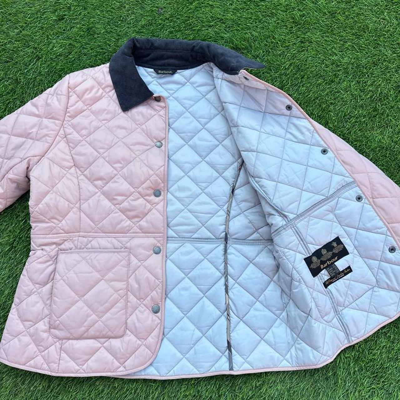 BARBOUR baby pink jacket, amazing condition. Depop