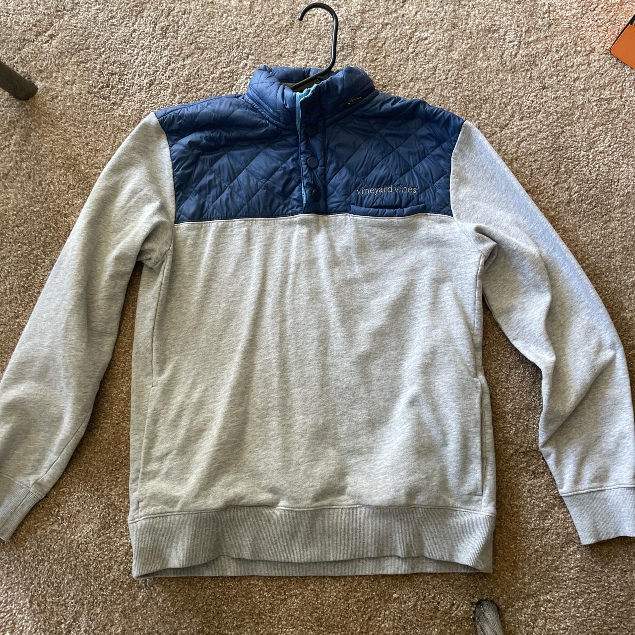 Vineyard Vines Men's Navy and Grey Jacket | Depop