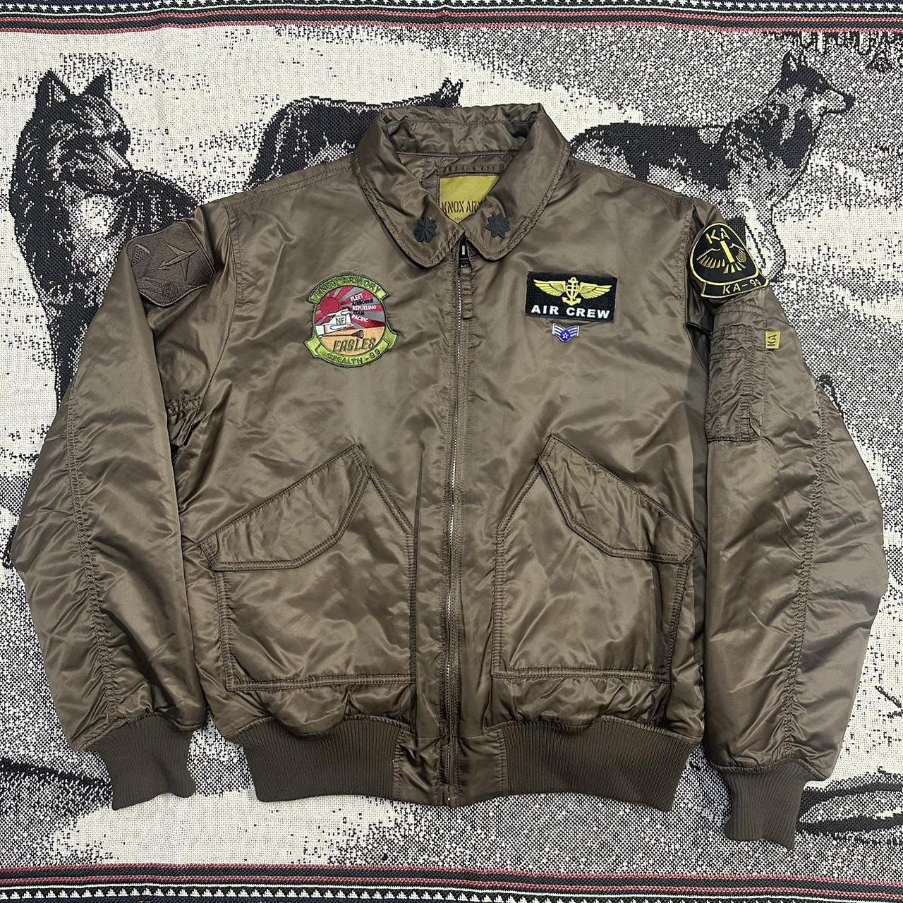 Men's Bomber Flight Jacket w/ Patches 