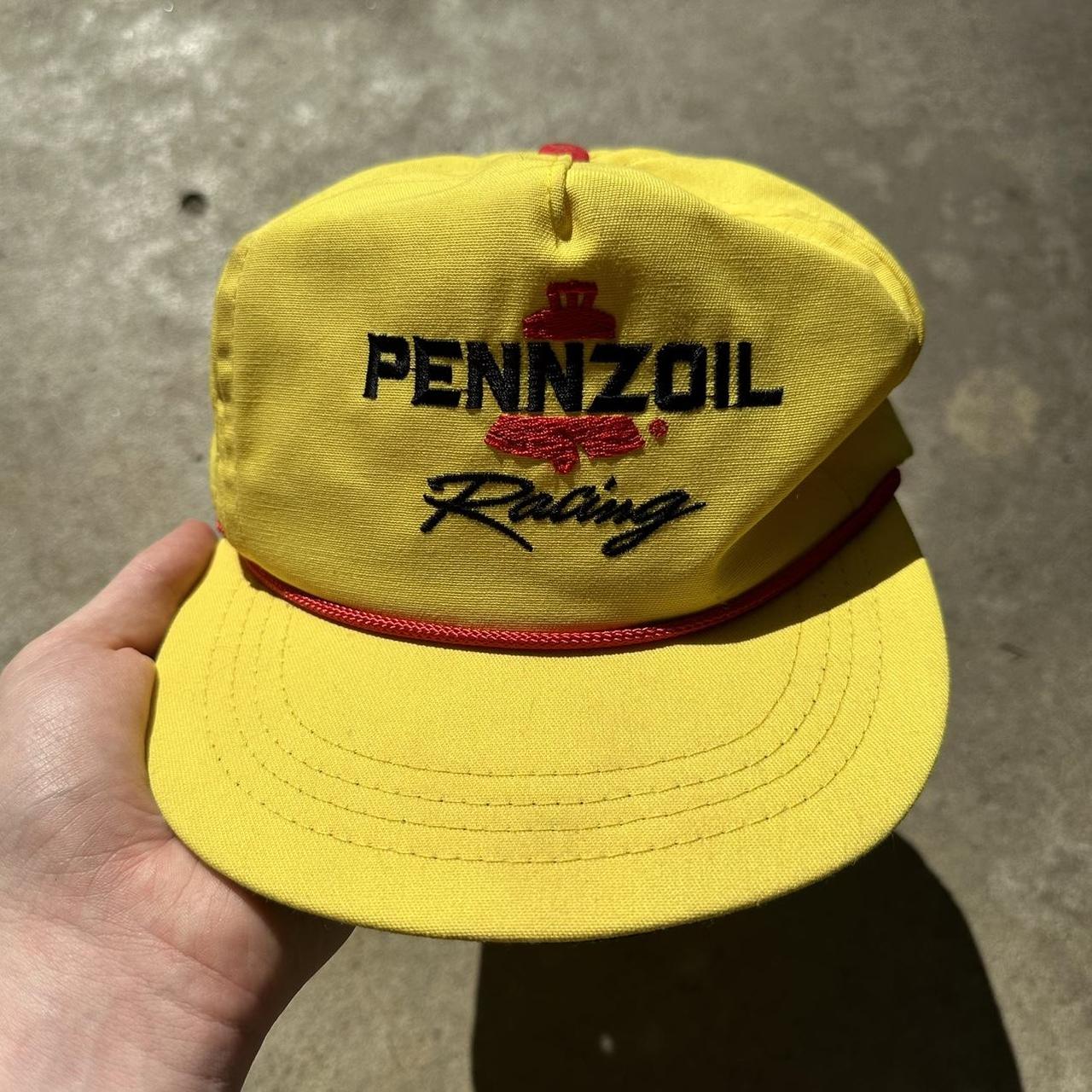 Vintage 90s Pennzoil Racing Strap Back Hat - One | Depop