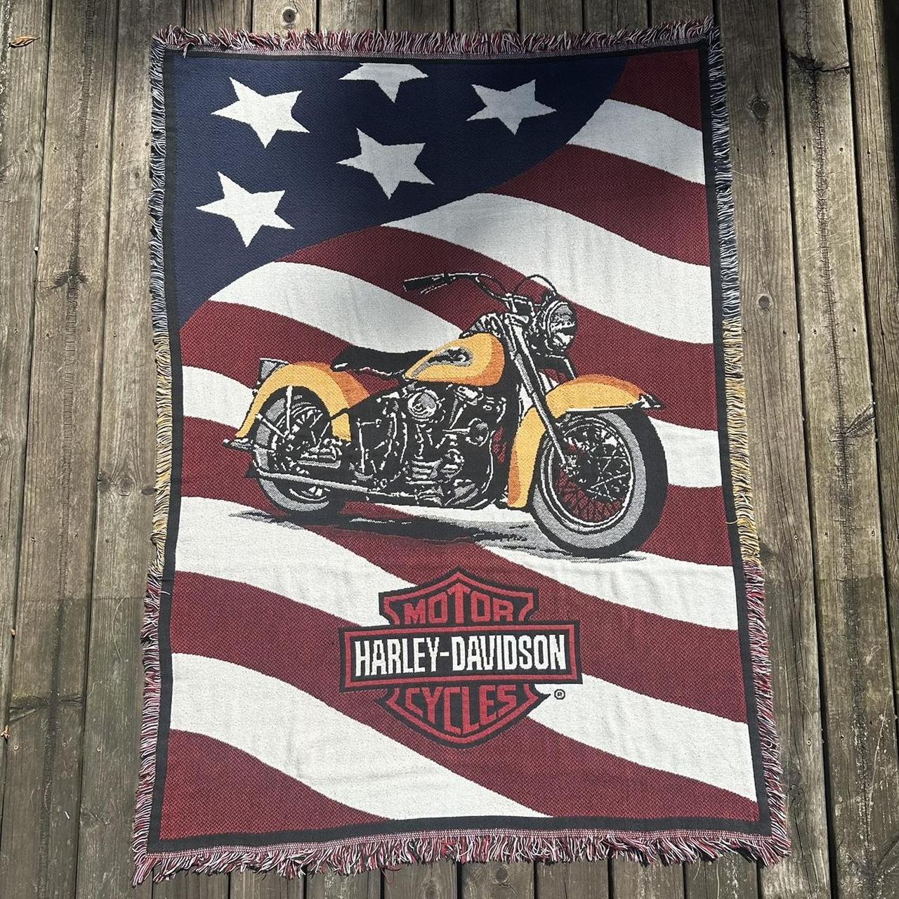 Harley Davidson outlet woven blanket