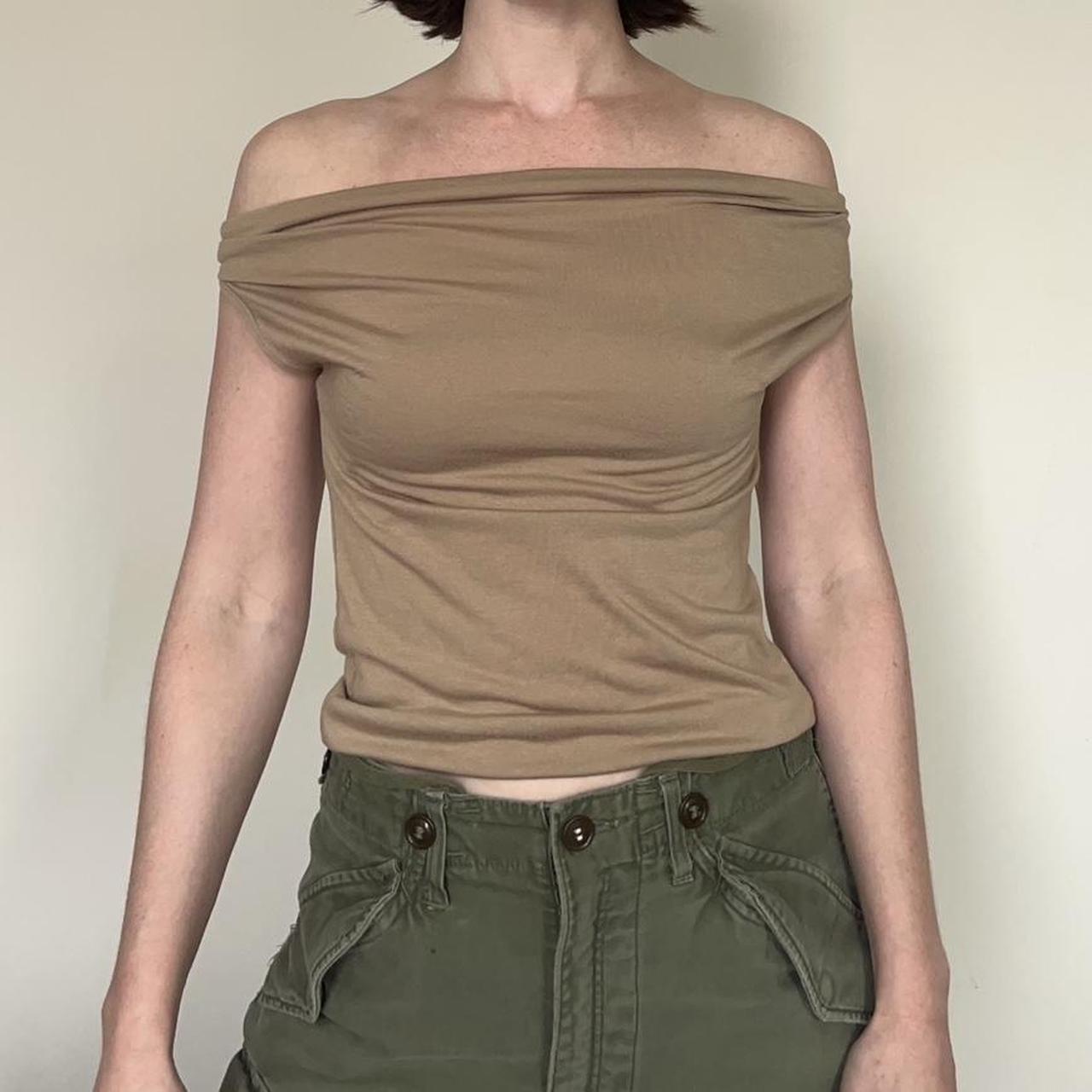 Moda international women's vintage tan and brown y2_k vest