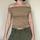 Moda international women's vintage tan and brown y2_k vest