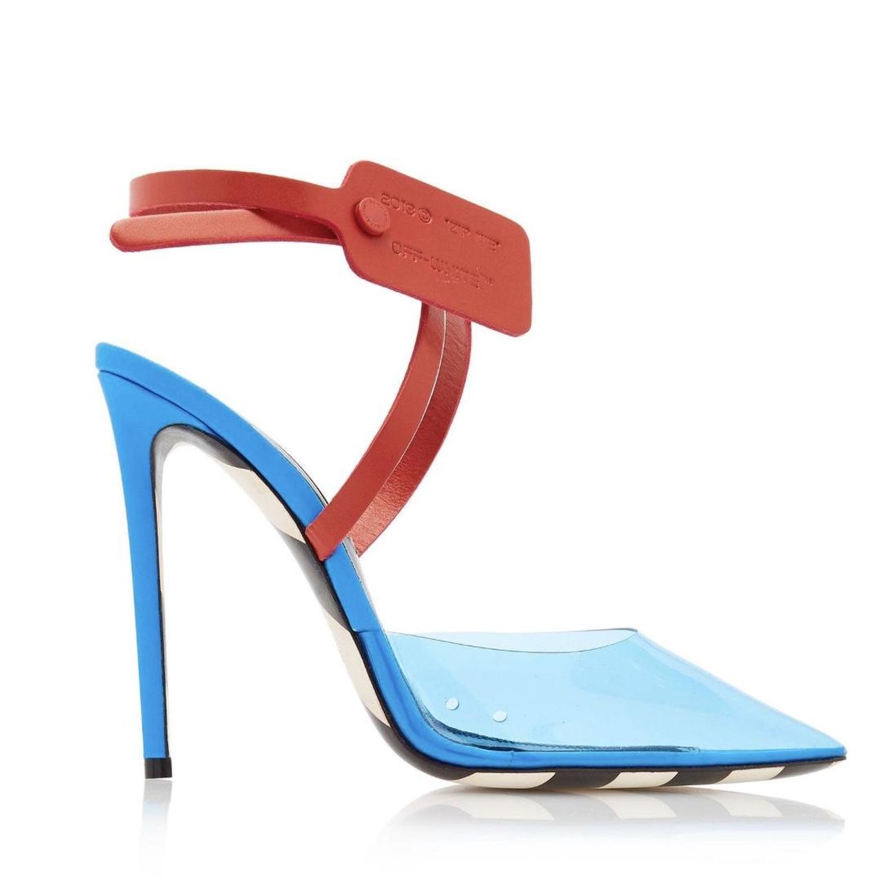 Off white zip on sale tie high heel sandals