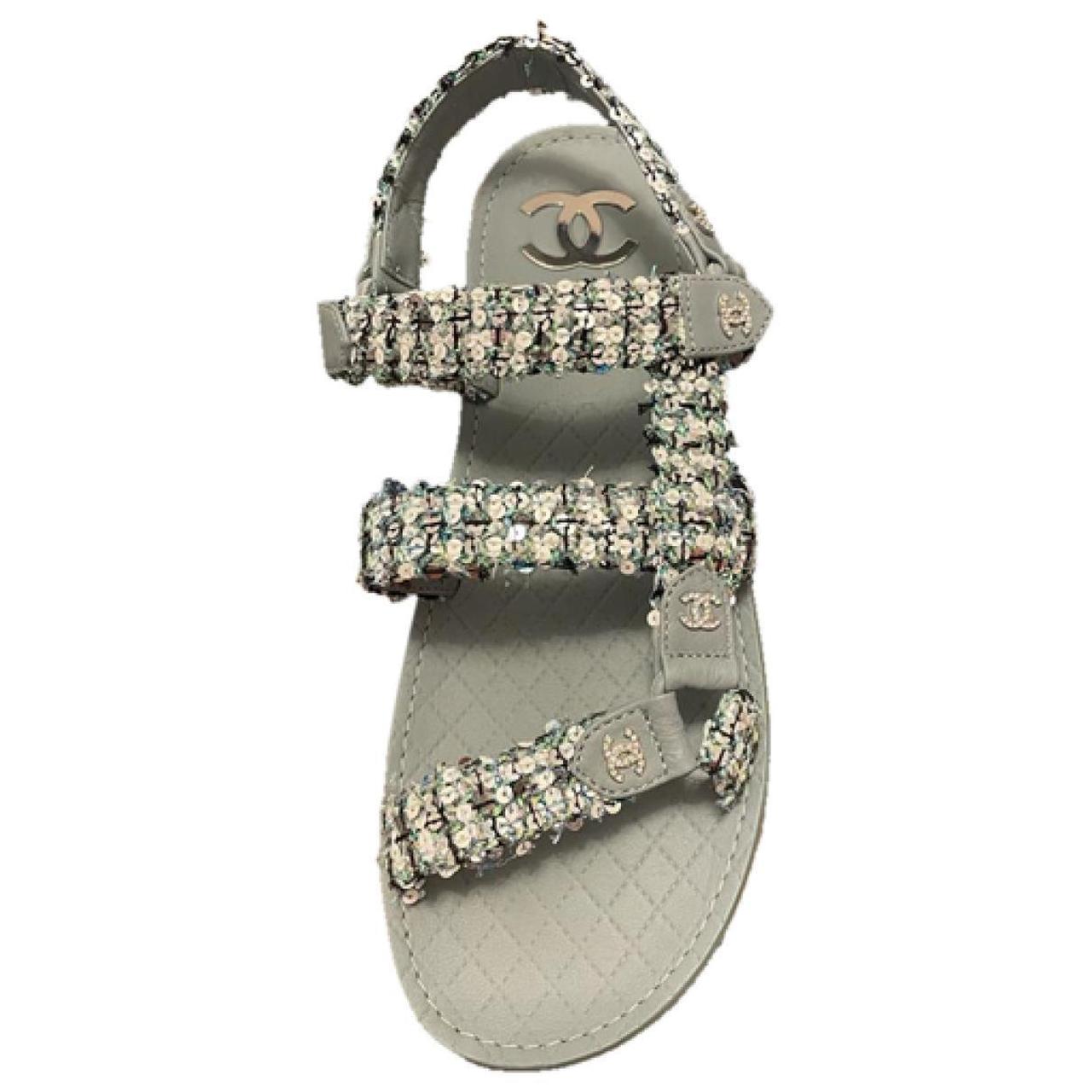 Chanel velcro sandals 2019 hotsell