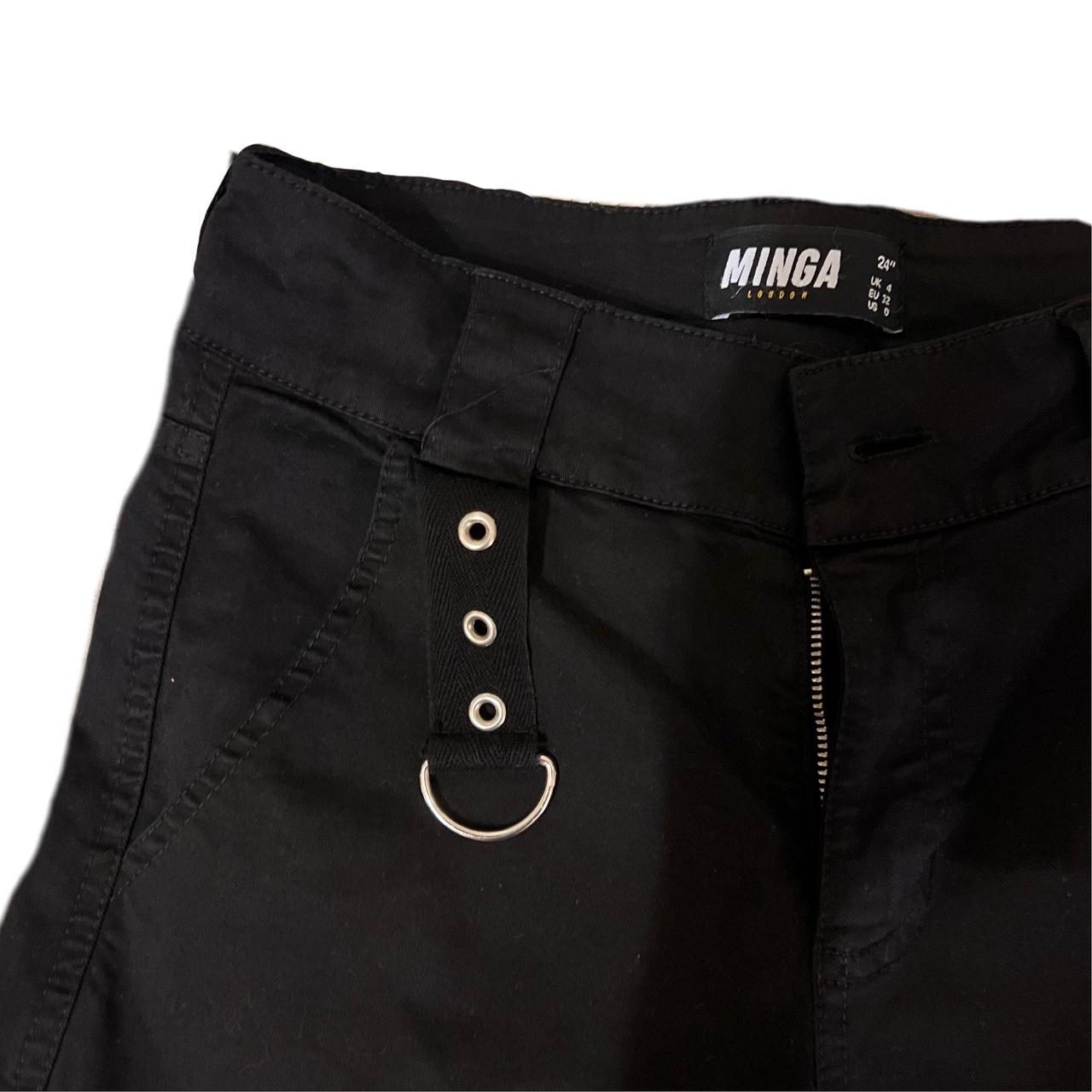 Minga London Black Rave Pants Silver Depop