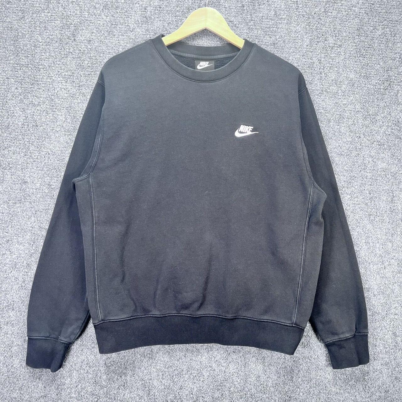 Vintage Nike Sweatshirt Mens Medium Black Spell Out... - Depop